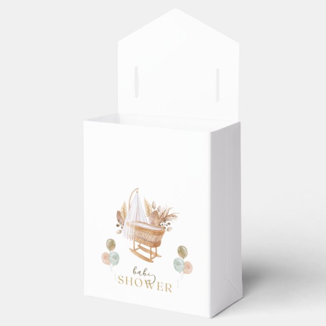 Caixa de Favor de Chuveiro de Bebê Floral de Outon (Aberto)