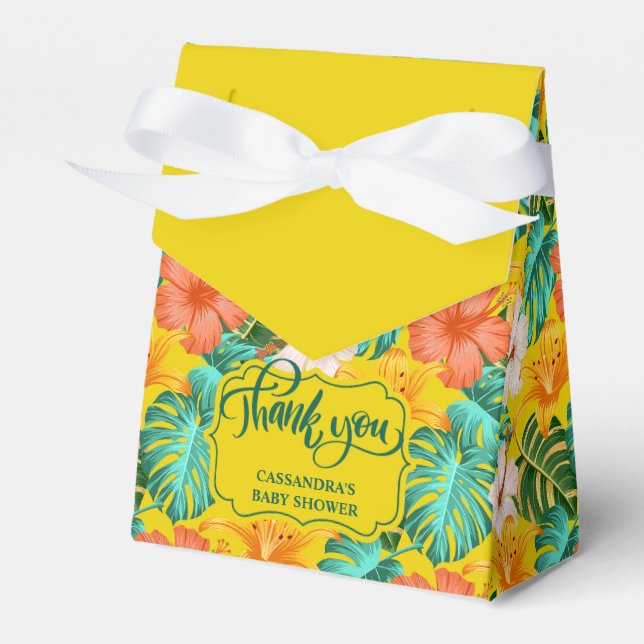 Caixa de Favor de Chuveiro de Bebê Havaiano Tropic (Frente)