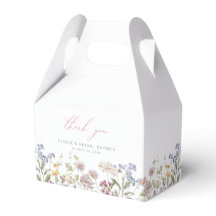 Caixa de Favor de Chuveiro de Noiva Wildflower Flo