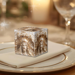 Caixa de Favor de Cristo Rei em Ouro e Pérolas