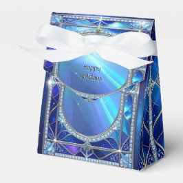 Caixa de Favor de Feriado Decorativa Azul