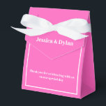 Caixa de Favor de Festa<br><div class="desc">Esta caixa de favor de festa é mostrada em uma cor rosa quente e branca elegante.
Personalize este item e mude o texto de exemplo para o seu.
Dica: Basta adicionar seus ótimos presentes e adicionar alguma fita festiva.</div>