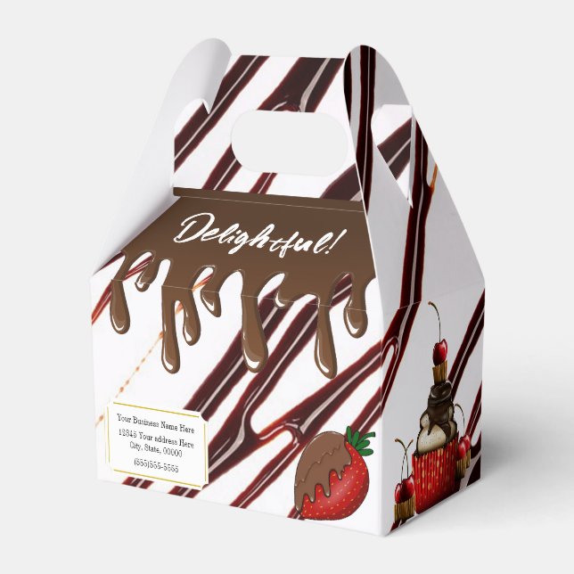 Caixa de Favor de Festa de Doces Deliciosos (Frente)