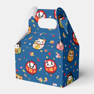 caixa de favor de festa padrão japonês daruma