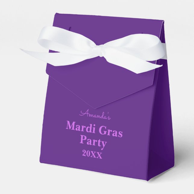 Caixa de Favor de Festa Tema Mardi Gras (Frente)