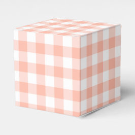 Caixa de Favor de Festa Xadrez Gingham Laranja Cla