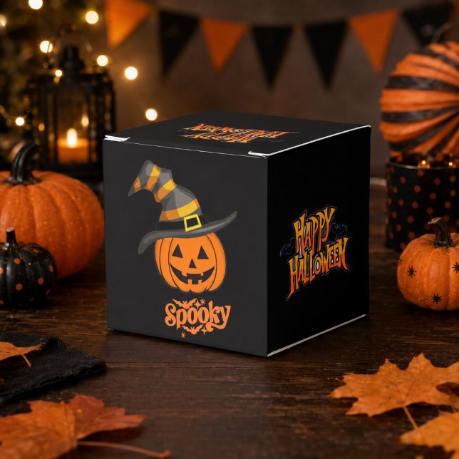 Caixa de Favor de Halloween com Chapéu de Bruxa de (Criador carregado)