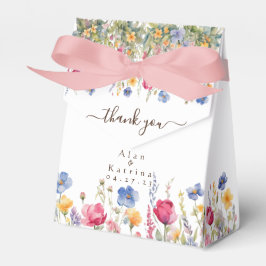Caixa de Favor de Jardim de Flores Silvestres Boho