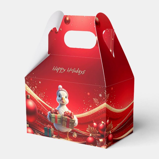 Caixa de Favor de Natal com Pato Fofo (Frente)