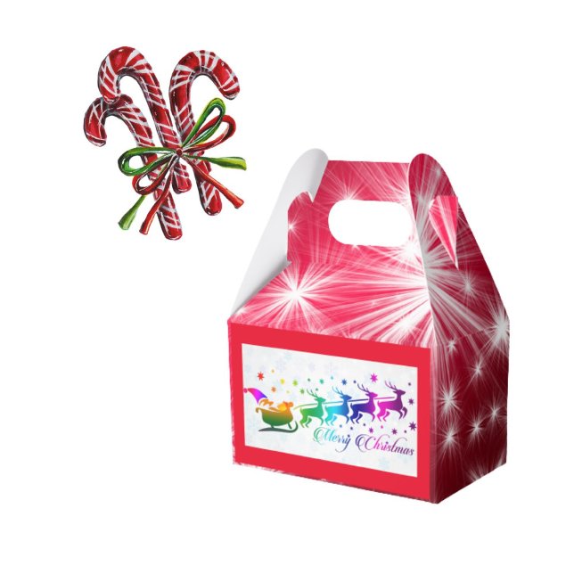 Caixa de Favor de Natal com Rena e Papai Noel (Criador carregado)