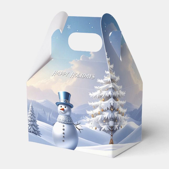 Caixa de Favor de Natal de Árvore de Natal com Bon (Frente)