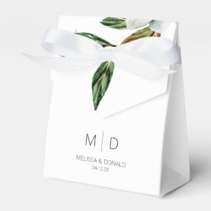 Caixa de Favor de Noiva Floral Magnólia Branca