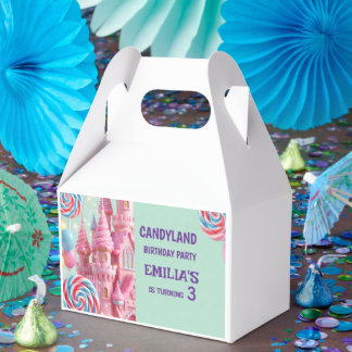 Caixa de Favor de Papel Pastel Candyland 3º Aniver