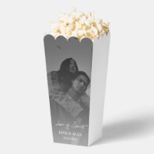 Caixa de Favor de Popcorn Foto de Casamento