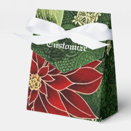 Caixa de Favor de Tenda de Poinsettia de Natal Ele