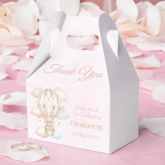 Caixa de Favor do 1º Aniversário do Balão de Ar Qu (Casamento)