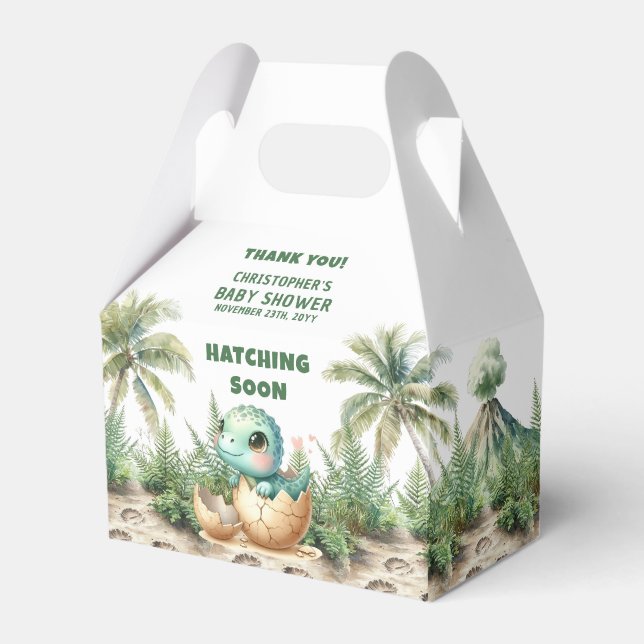 Caixa de Favor do Bebê Dinossauro Bonito e Bonito (Frente)