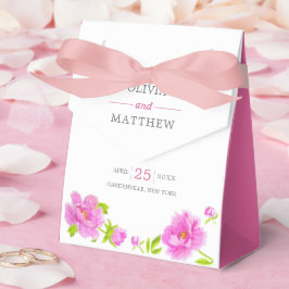 Caixa de Favor do Casamento com Magenta Floral, de