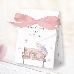 Caixa de Favor do Casamento de Cerejeira Elegante