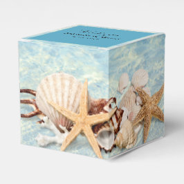Caixa de Favor do Casamento de Seashell no Oceano 