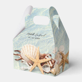 Caixa de Favor do Casamento de Seashell no Oceano 
