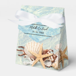 Caixa de Favor do Casamento de Seashell no Oceano 