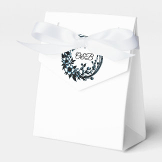 Caixa de Favor do Casamento do Monograma Floral El