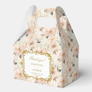 Caixa de Favor do Casamento Dourado Romântico Blus