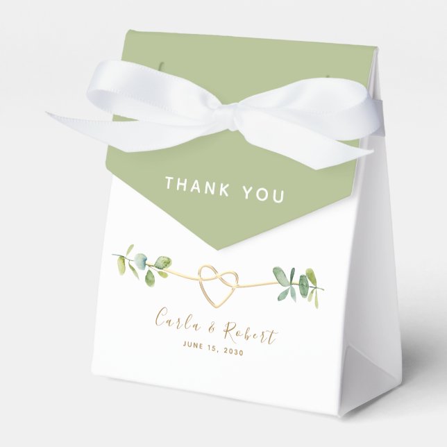 Caixa de Favor do Casamento Eucalyptus (Frente)