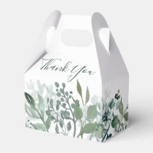 Caixa de Favor do Casamento Eucalyptus Verde Silve