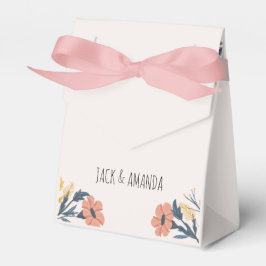 Caixa de Favor do Casamento Floral Colorida Joyful