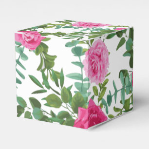 Caixa de Favor do Casamento Floral Cor-de-Rosa Bri