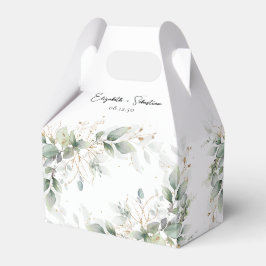 Caixa de Favor do Casamento Floral de Eucalyptus D