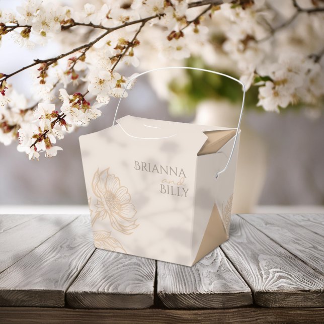 Caixa de Favor do Casamento Floral Mínimo Terrestr (Criador carregado)