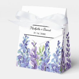 Caixa de Favor do Casamento Floral Violeta Roxo El