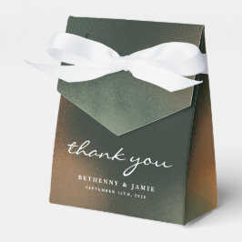 Caixa de Favor do Casamento Minimalista do Green O