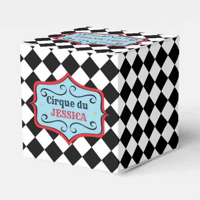 Caixa de Favor do Circo Vintage Personalizado (Frente)