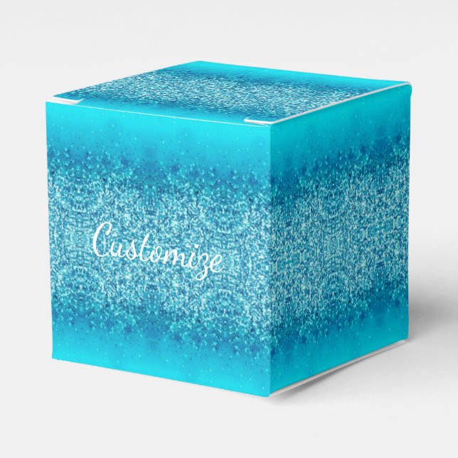 Caixa de Favor do Cubo Espelho de Frost Azul Elega (Frente)