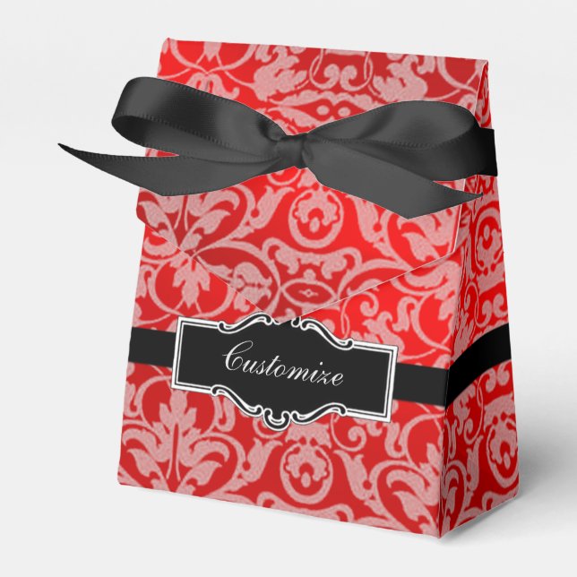 Caixa de Favor do Damasco de Satin Vermelho Person (Frente)