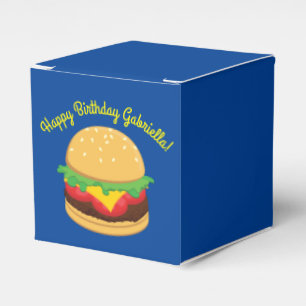 Caixa de Favor do Hamburger Festa de aniversário 