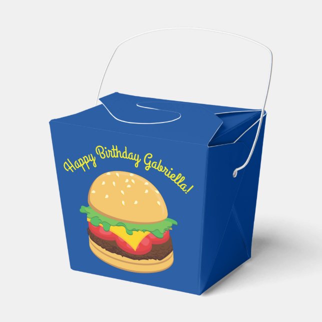 Caixa de Favor do Hamburger Festa de aniversário B (Frente)