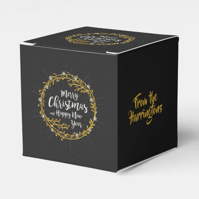 Caixa de favor do nome personalizado do Natal (Frente)