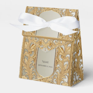 Caixa de Favor do Ornamentado Dourado Moderno