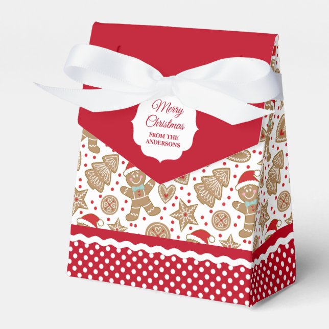 Caixa de Favor do Pão de Gingerpão de Natal bonito (Frente)