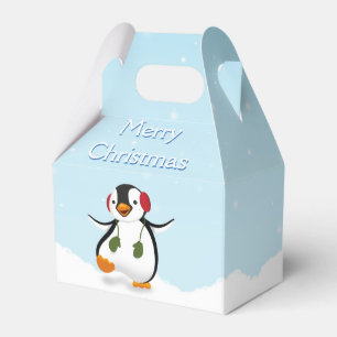 Caixa de Favor do Pinguim de Inverno Engraçado Bo
