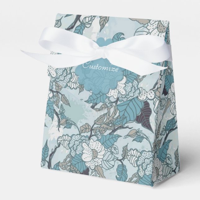 Caixa de Favor do Teal & White Floral (Frente)