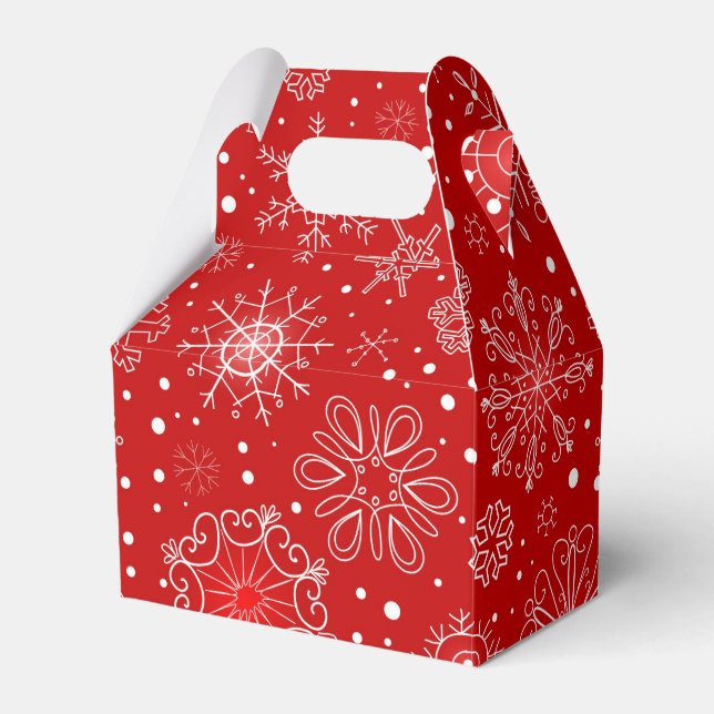 Caixa de Favor dos Flocos de Neve de Natal (Frente)