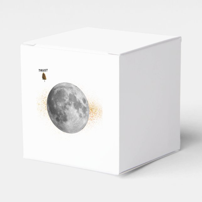Caixa de Favor Elegante Lua e Noite Estrelada (Frente)