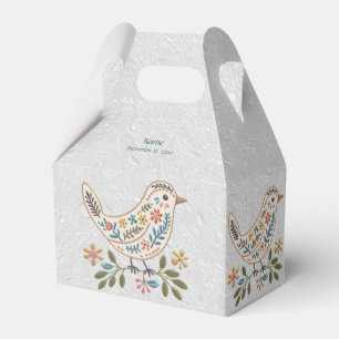 Caixa de Favor Floral Colorida para Aves Pequenas