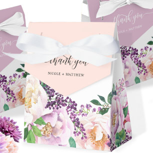 Caixa de Favor Floral de Pastel Púrpura Púrpura